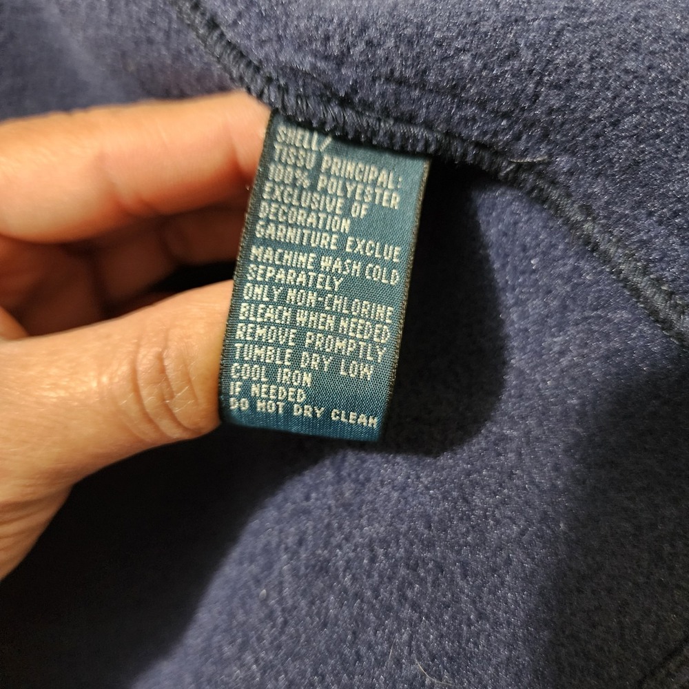 Vintage Polo Ralph Lauren Vest Men's Sz M Fleece Pony Logo Preppy Blue Green - Picture 10 of 10